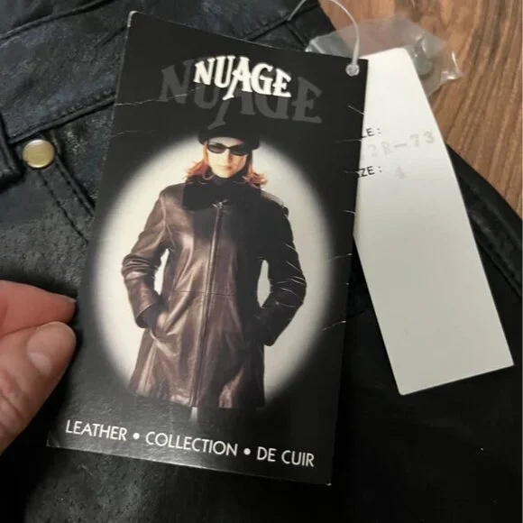 Nuage black leather pants size 4 - Picture 4 of 7